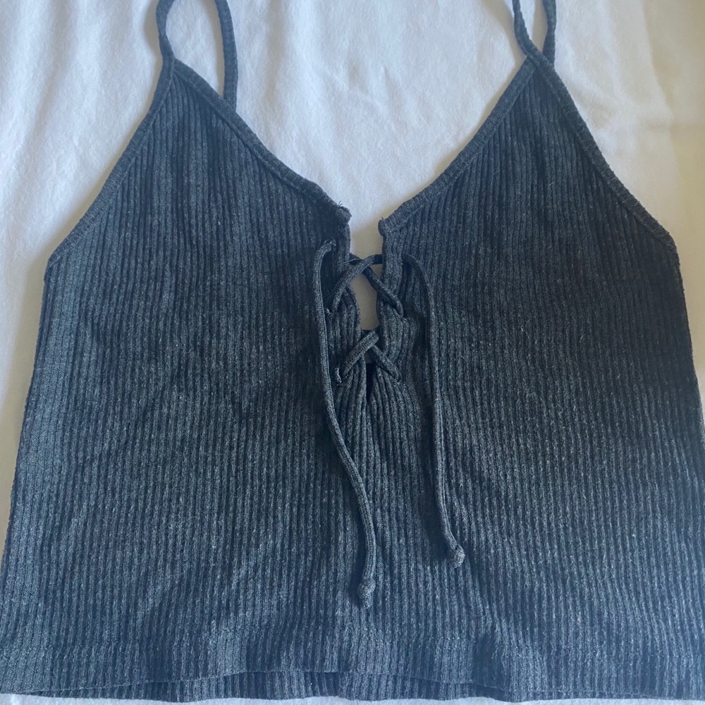 Dark grey spaghetti strap